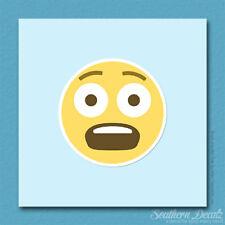 fear scared smiley emoji - vinyl decal sticker - c133 - 3.