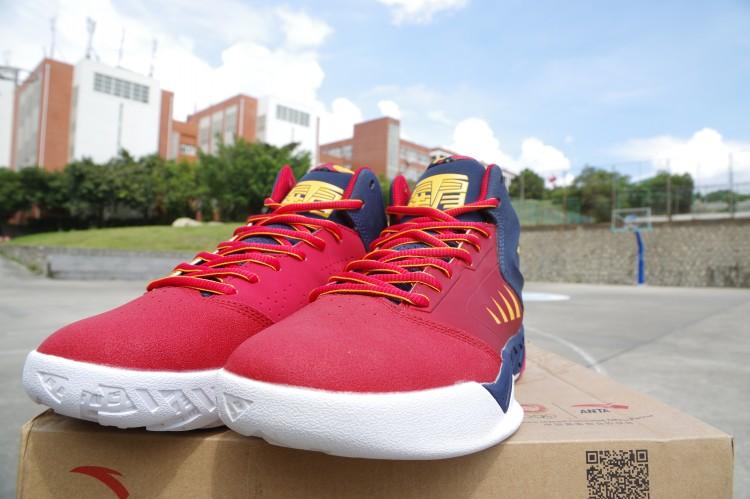 anta安踏男鞋斯科拉战靴霸道外场防滑耐磨透气中帮篮球鞋11541112