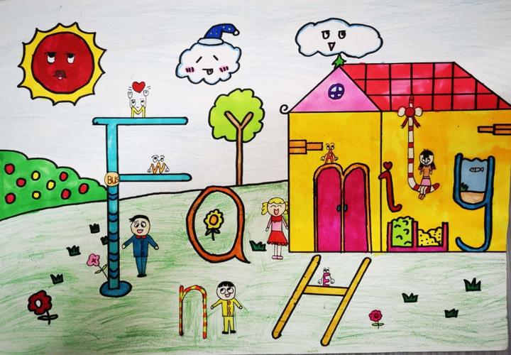 英文字母 大变身—崀山培英学校字母联想画活动