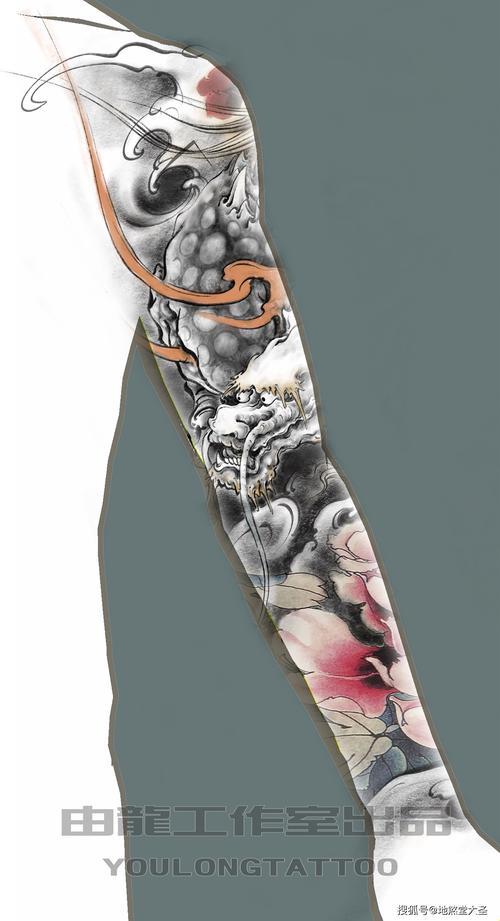 麒麟花臂纹身 手稿分享_图案