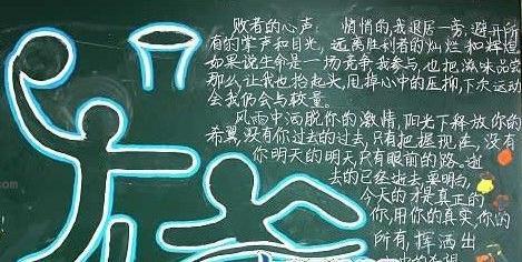运动会黑板报颜料图片-37kb
