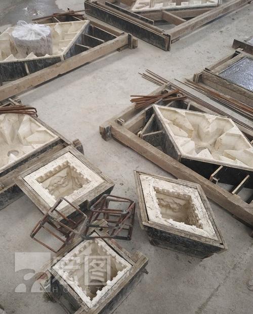 菱形和矩形仿古砖雕硅胶模具