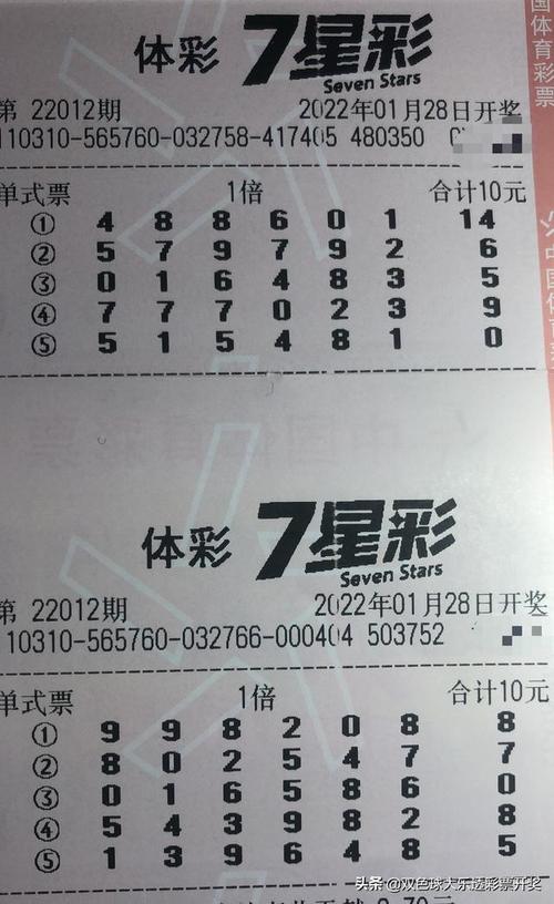 体彩七星彩22012期周五1月28日实单10注本文内容仅供分析