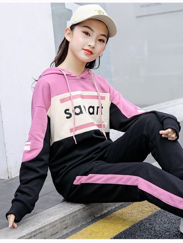 女童运动套装2020新款春装中大童衣服12岁女孩两件套13学生15儿童