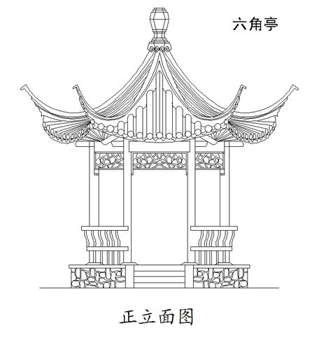 非常新仿古建筑施工图 单檐独层四角五角六角亭 亭子设计cad图纸