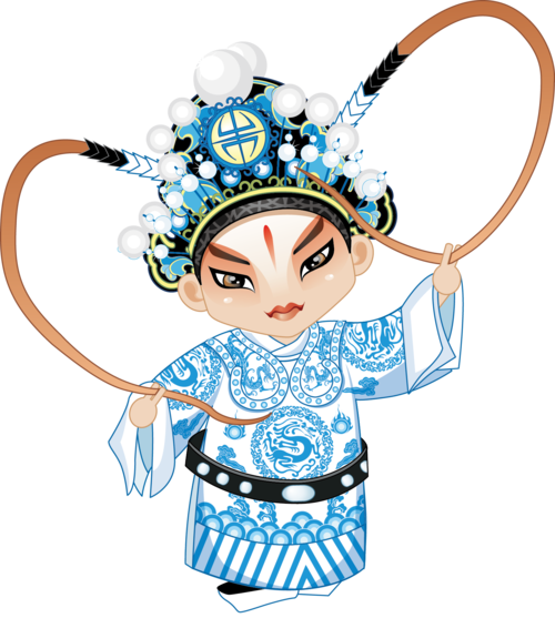 50张可爱的京剧角色卡通小人高清png图片素材(上)