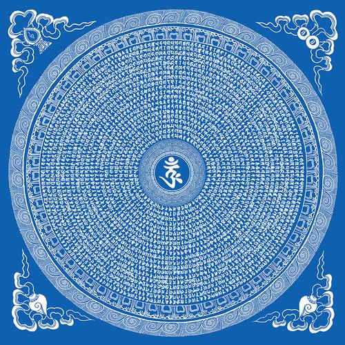 楞严咒描金线稿 唐卡轮咒涂色 楞严咒梵文 唐卡坛城diy涂色描金