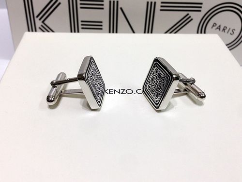 现货奢品潮牌 kenzo 专柜正品 奖章系列红色法式衬衫西装男士袖扣
