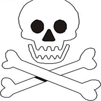 骷髅头兔子头像图片简笔画图片