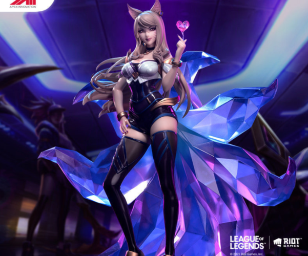 lol英雄联盟阿狸kda手办 自带被动的魅惑 水晶尾巴确实很危险无情