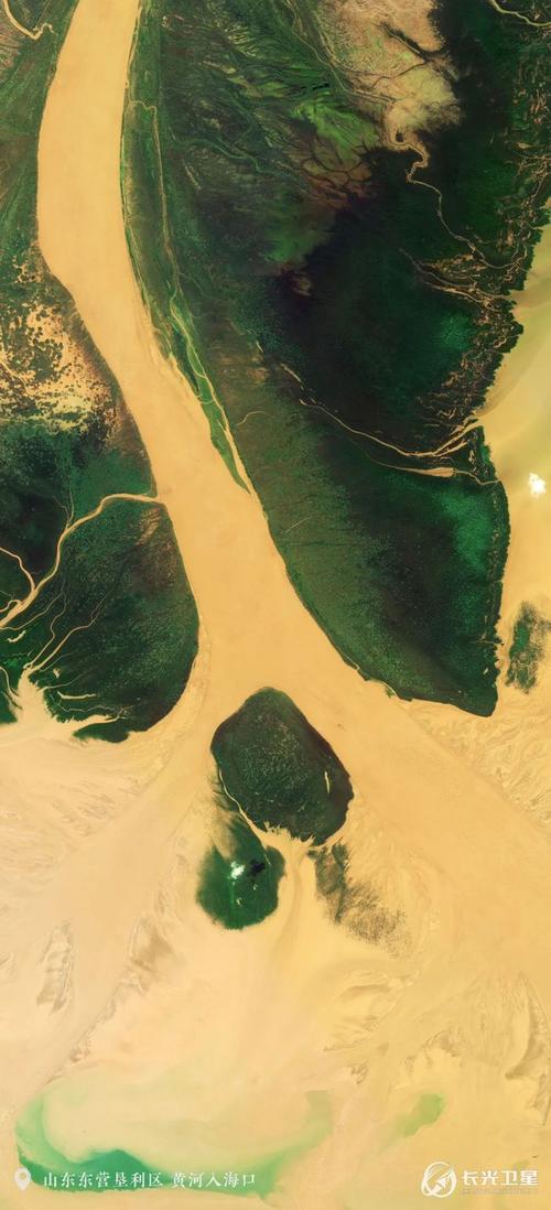 遥感星图这就是黄河九曲连环万里奔流