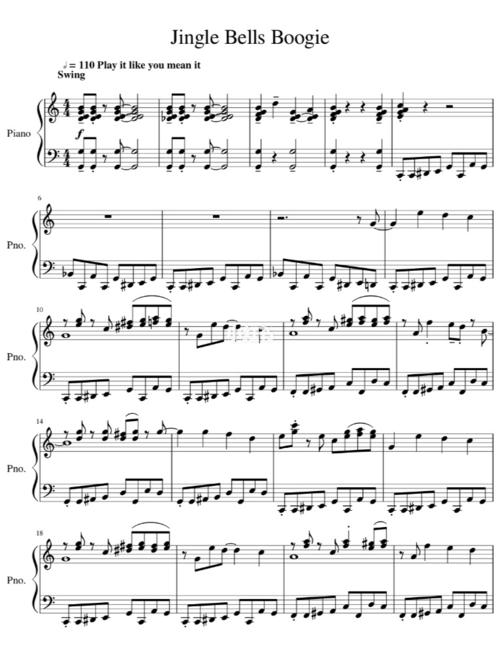 圣诞节弹奏的jingle bells的ragtime版本和上篇视频笔记弹奏的boogie