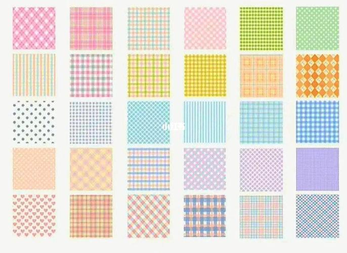 手帐素材有贴纸,格子图可打印_手帐_素材_格子_贴纸_兴趣爱好_文具手