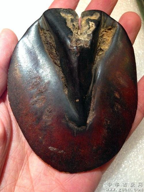 [藏品编号:13813001] 老犀牛脚刮痧板