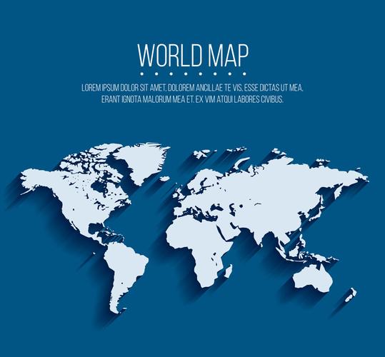 创意质感世界地图矢量素材