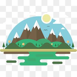 矢量图雄伟的山河