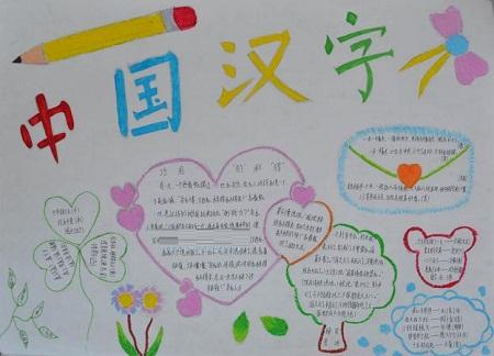 关于汉字知识的手抄报 关于汉字的手抄报