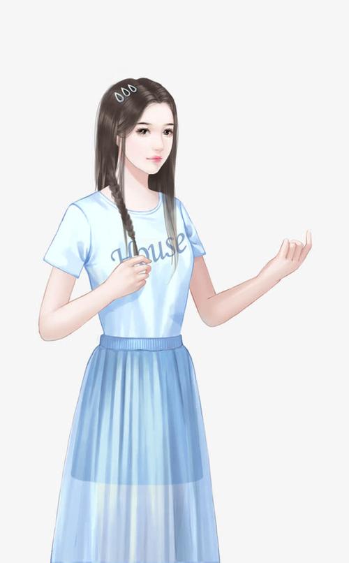 手绘插画都市女孩