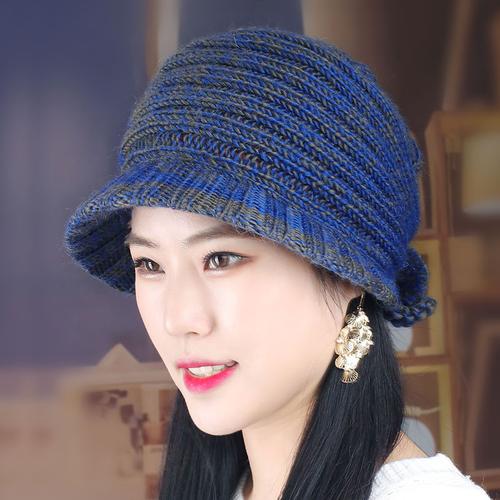 毛线手工编织帽子女士