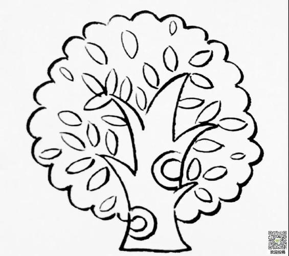 一棵大树简笔画绘画教程(7)