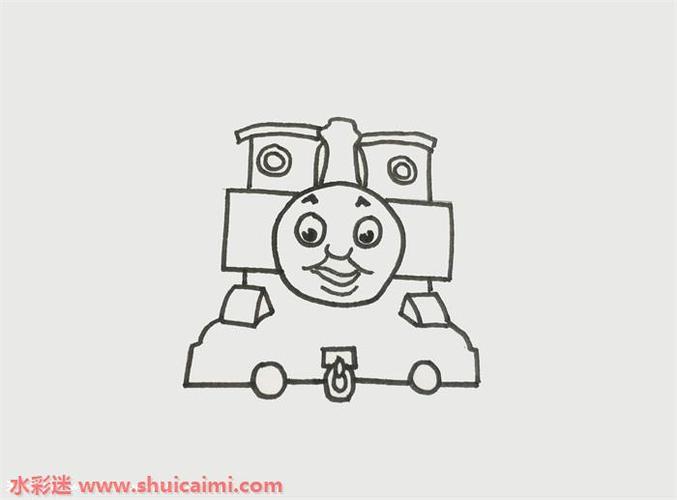托马斯怎么画简单又漂亮 火车托马斯彩色简笔画步骤