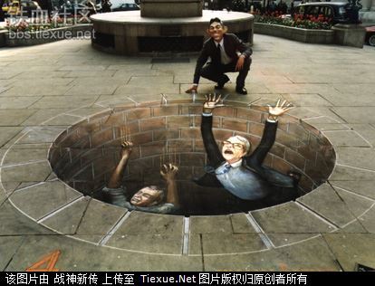 点亮眼球的地面立体画 惊呆了!