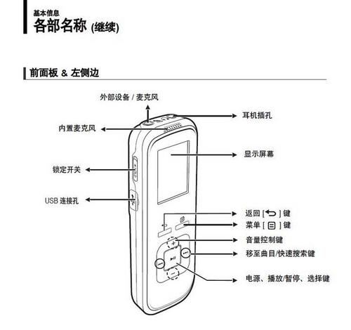 三星yv-150录音笔使用说明书
