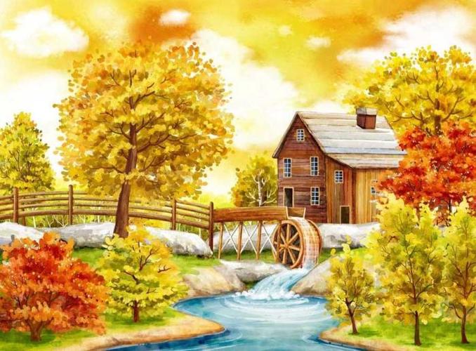 金色的秋天图画