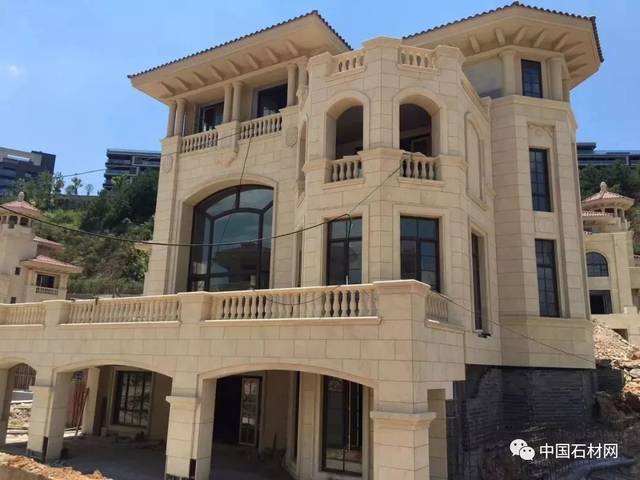 上百张最新石材别墅外墙干挂实拍图分享,让你一次看个够