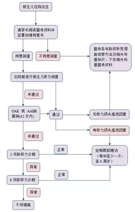 新生儿听力筛查流程图