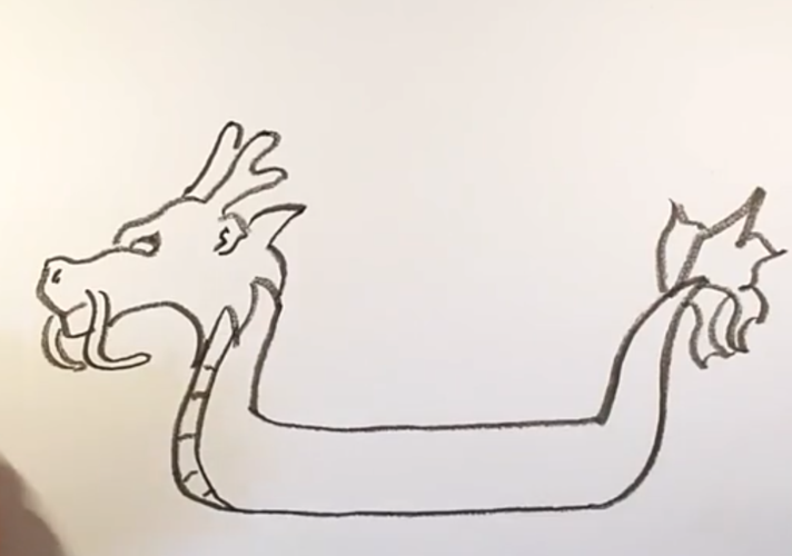 如何快速的画出龙舟?