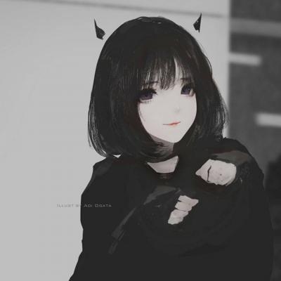暗黑系超酷女生头像