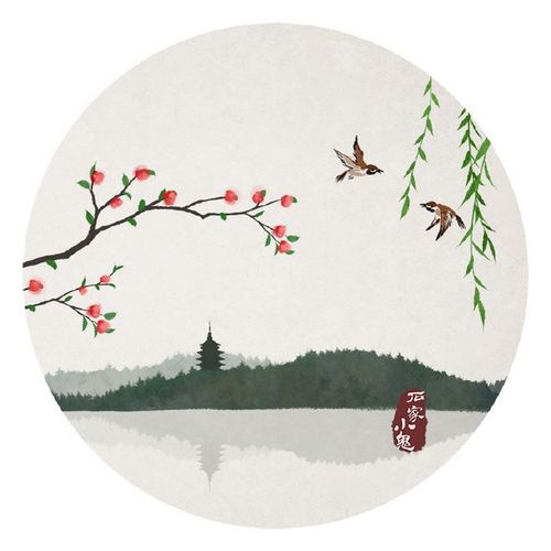 孤山寺北贾亭西,水面初平云脚低.