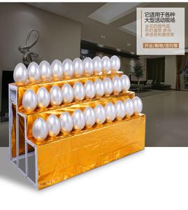 砸金蛋批发抽奖道具金蛋展示架子道具摆放展架陈列架三层展架