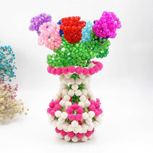 【半成品需制作】diy手工串珠花瓶材料包摆件家居饰品花瓶散珠