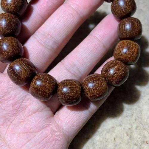 贡木手链阴沉盘玩念珠木质文玩男士佛珠巴布手串