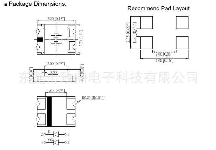 贴片1210红绿蓝双色灯,1210红绿蓝双色发光管,1206贴片双色发光管