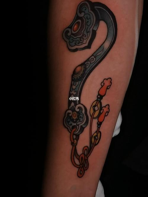 如意纹身#纹身手稿#纹身设计#重庆纹身_纹身_设计_如意_黑羽刺青自由