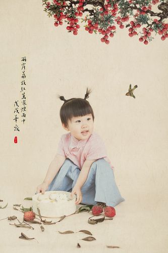 工笔画 _儿童摄影作品_摄影作品-黑光图库