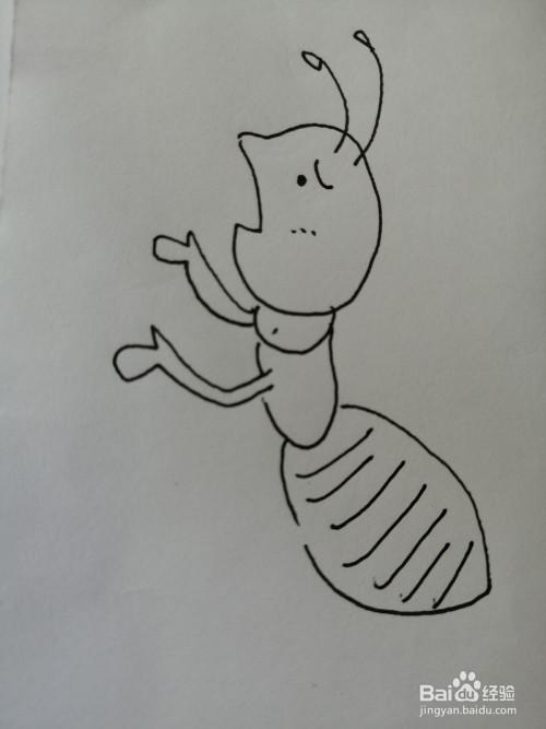 委屈的小蚂蚁怎么画