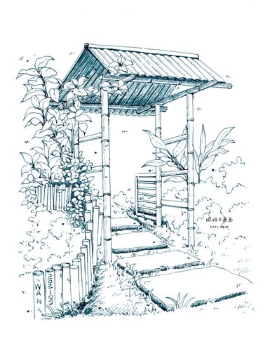 风景「多图」_钢笔淡彩_速写_风景_线稿_广安市攻略_钢笔_人文_绘画