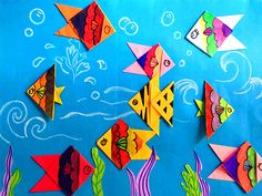 net 儿童画 思维绘画 折纸 海底世界 鱼 96qduh7s 采集到 儿童画