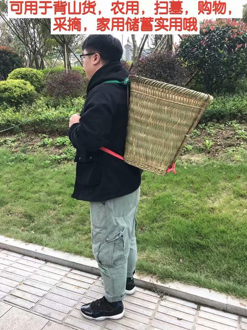 四川纯手工竹编背篼竹篾背篓竹背筐收纳筐整理筐手工农用家用篓织