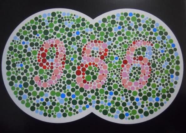 4张色盲测试图最后一张正常人看不到数字看到数字才有问题