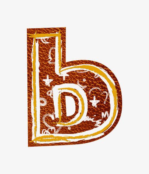 皮革字母数字,创意数字,手工风