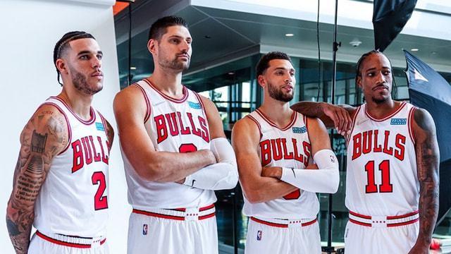 公牛队的定妆照出炉,球队四大核心站一排让人充满无限遐想,内线有全面