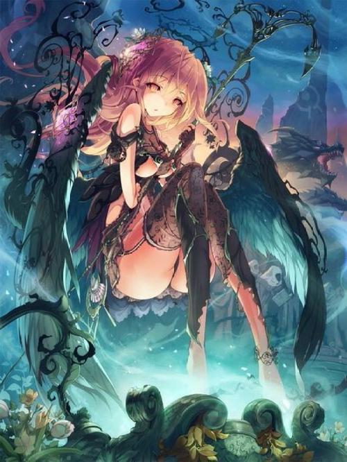恶魔少女二次元美少女红发