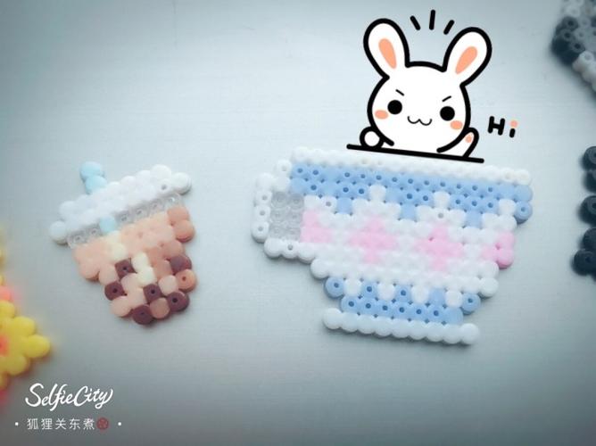 拼豆豆,茶杯,珍珠奶茶迷你版.