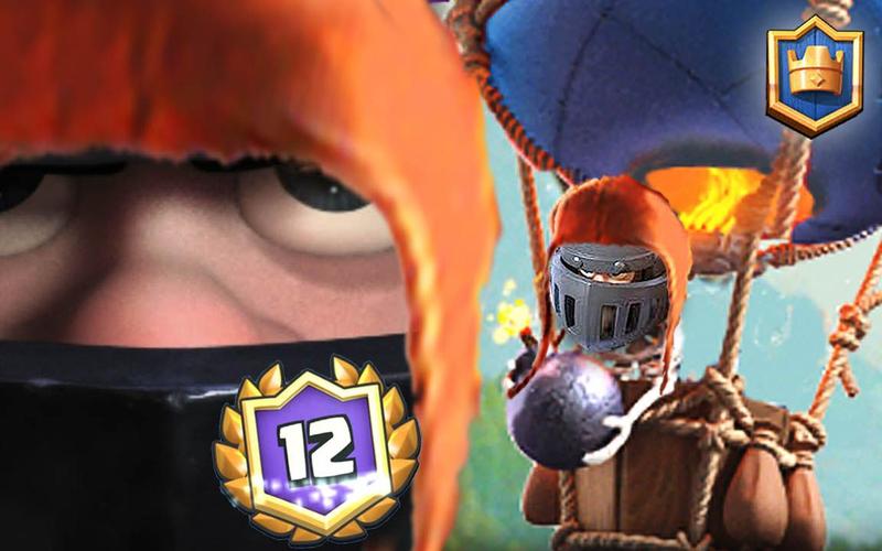 12胜超骑气球!当超级骑士戴上小红帽|皇室战争ep127