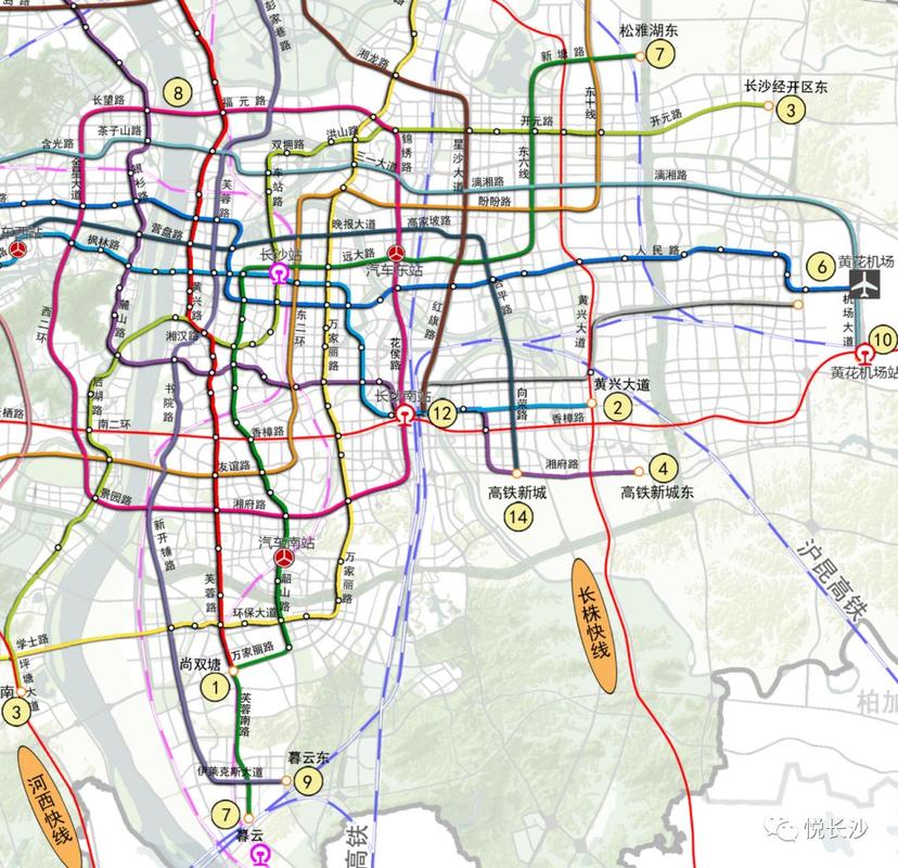 长沙地铁最新进展1号北延2号西延7号线4号北延5号南延